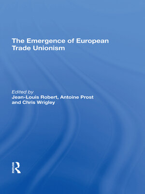 cover image of The Emergence of European Trade Unionism